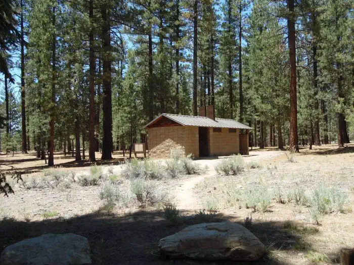Heart Bar Campground — Heart Bar Vault Bathroom..