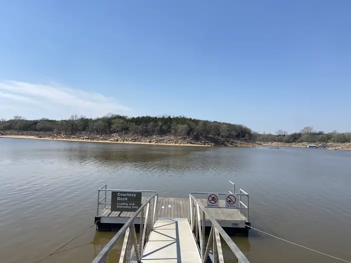 Appalachia Bay - Keystone Lake — A photo of facility Appalachia Bay Recreation Area with curtesy dock