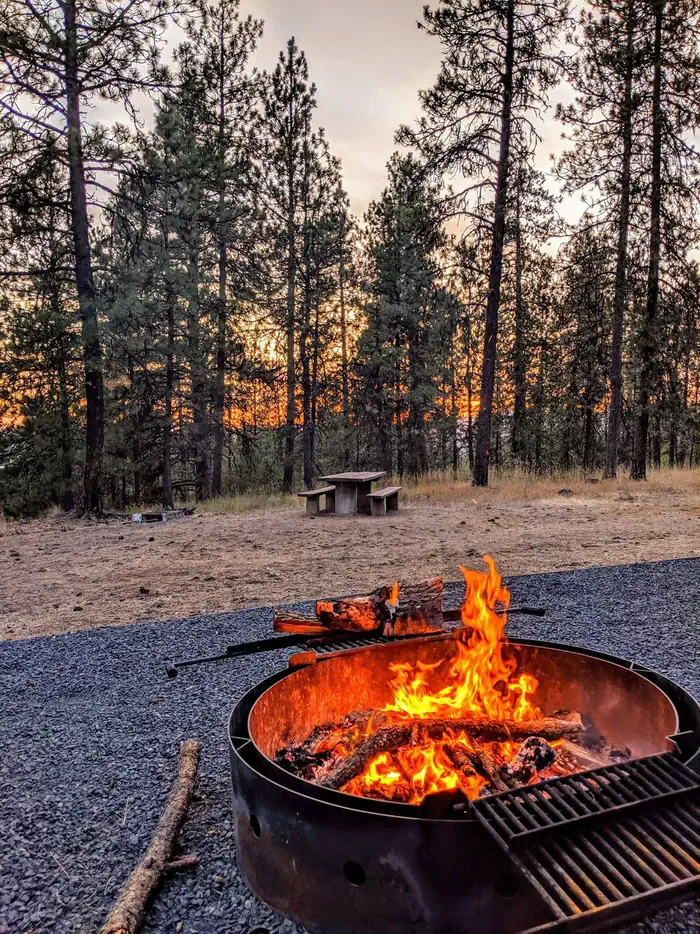 Bell Bay Campground — Campfire at Bell Bay Campground