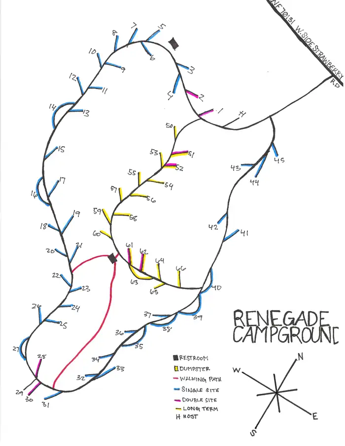 Renegade Campground — Campground Map