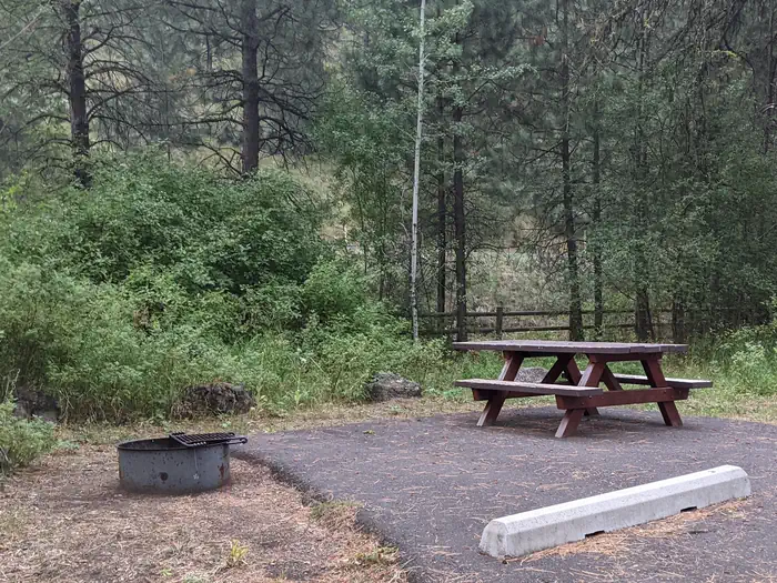 Lafferty — Paved parking area at campsite #4