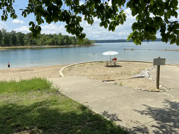 Hardin Ridge — A photo of facility HARDIN RIDGE with Picnic Table, Shade, Waterfront, Lean To / Shelter