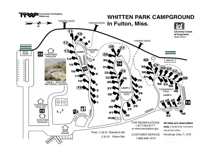 Whitten Park Campground — CAMPGROUND MAP