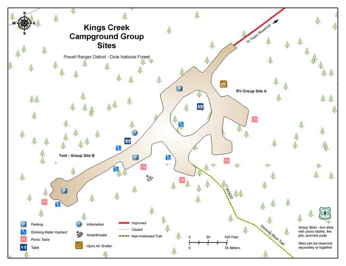 Kings Creek — Map of Kings Creek Group Sites
