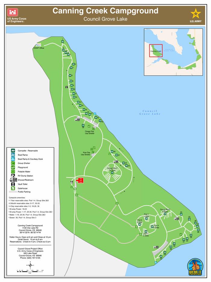 Canning Creek — Campground Map New 2026