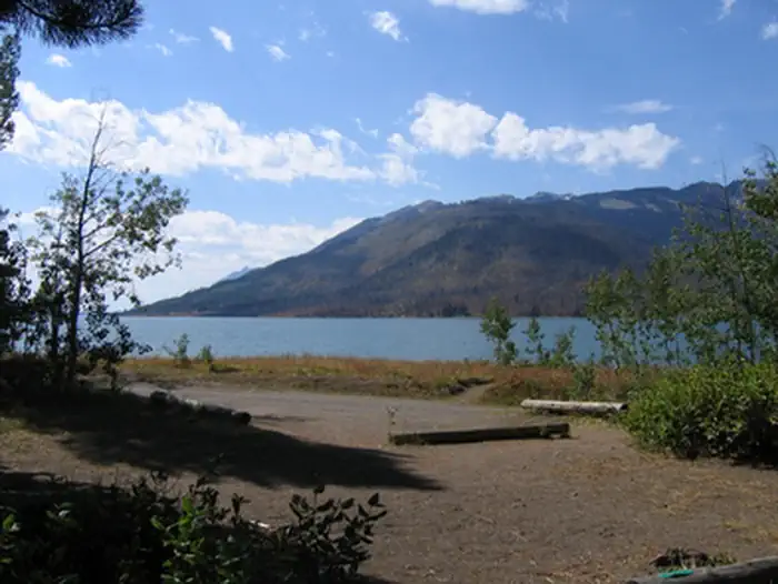 Lizard Creek Campground — Jackson Lake from the Lizard Creek Campground
