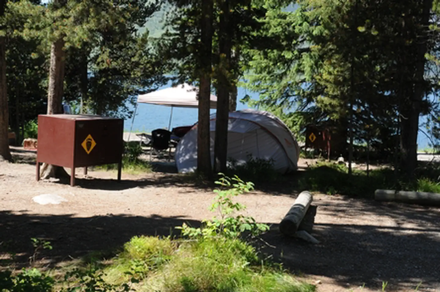 Lizard Creek Campground — Small trailer at Lizard Creek