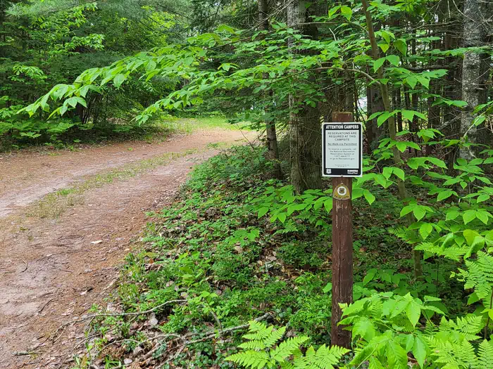 Colwell Lake Campground — CROOKED LAKE CAMPSITE entrance