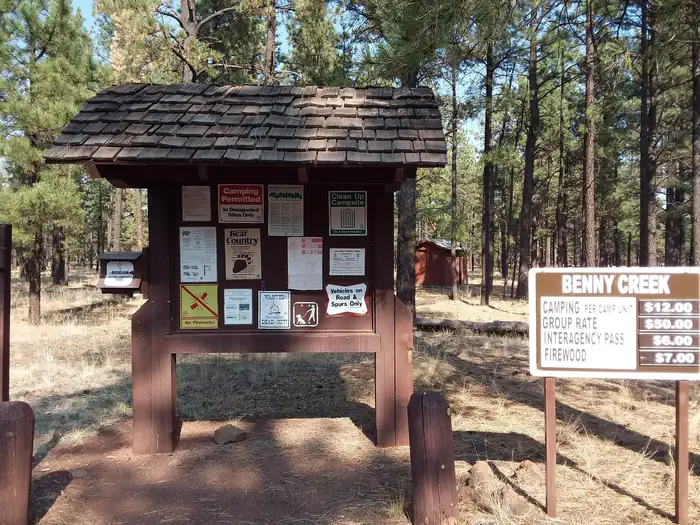 Benny Creek Campground — Benny Creek Campground Fee/General Information Kiosk