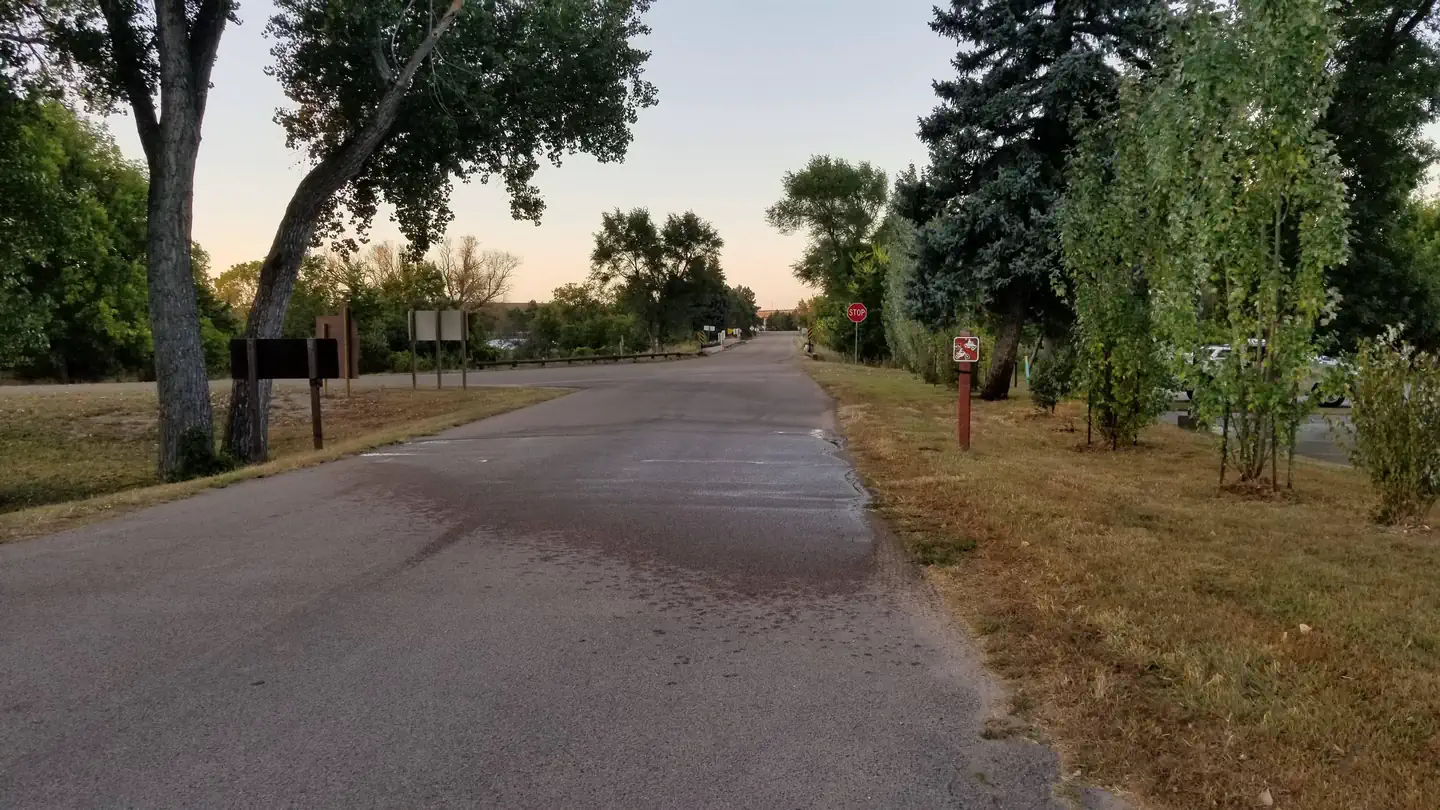 Bessey Recreation Complex Campground — Looking out the Entrance to the Bessey Recreation Complex
