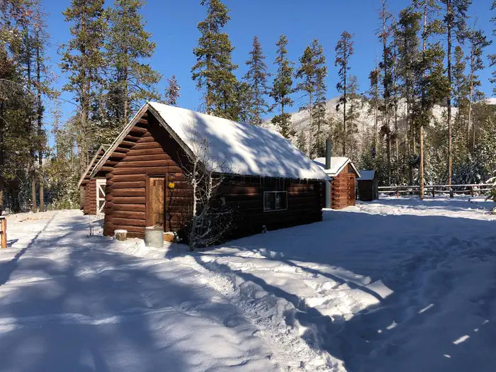 Stolle Meadows Cabin β Woodshed and restroom