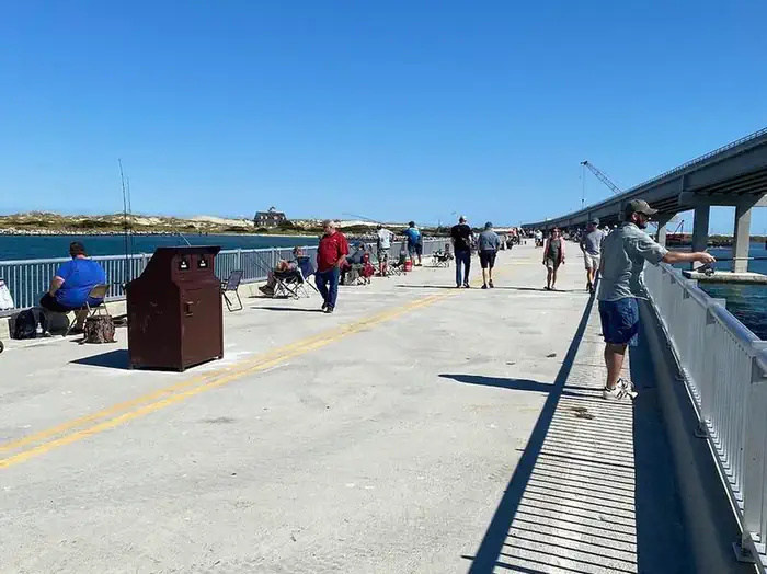 Oregon Inlet Campground — Fishing at Bonner Bridge Pier