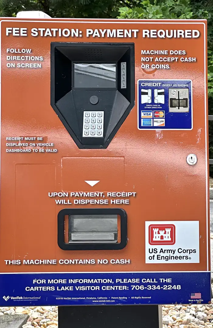 Damsite Day Use Area Shelter — Fee Station