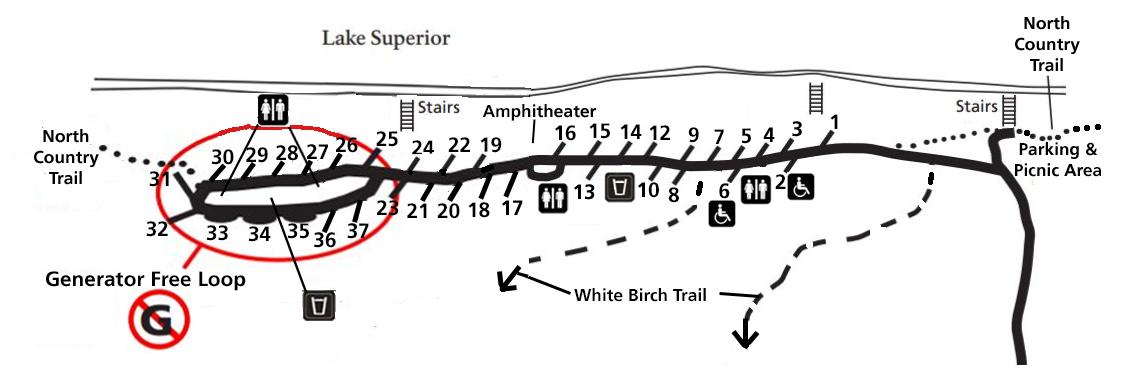 Twelvemile Beach Campground — Twelvemile Beach Campground Map