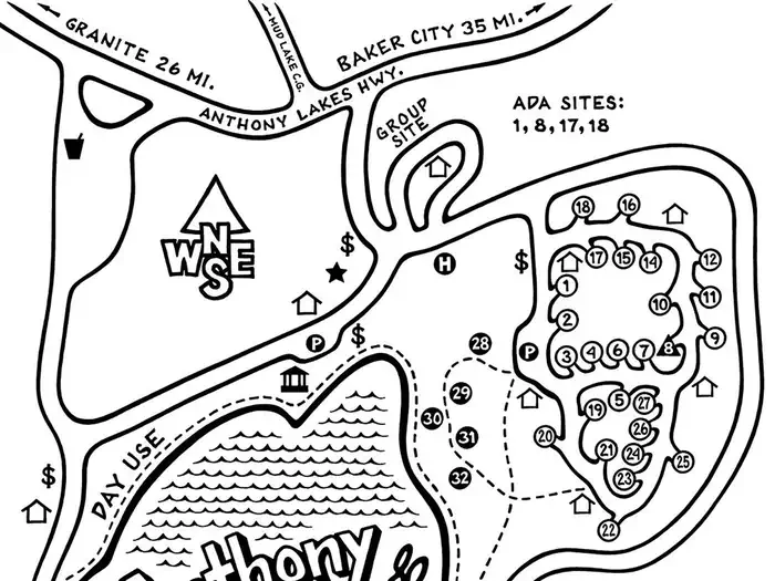 Anthony Lake — Map