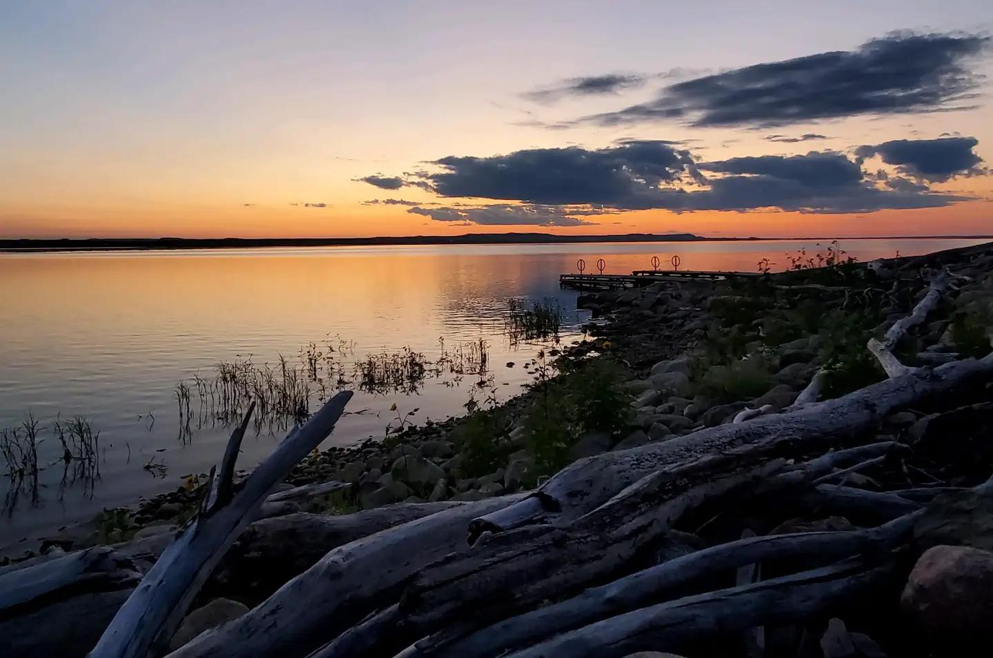 Hazelton Recreation Area — Hazelton boat ramp at sunset