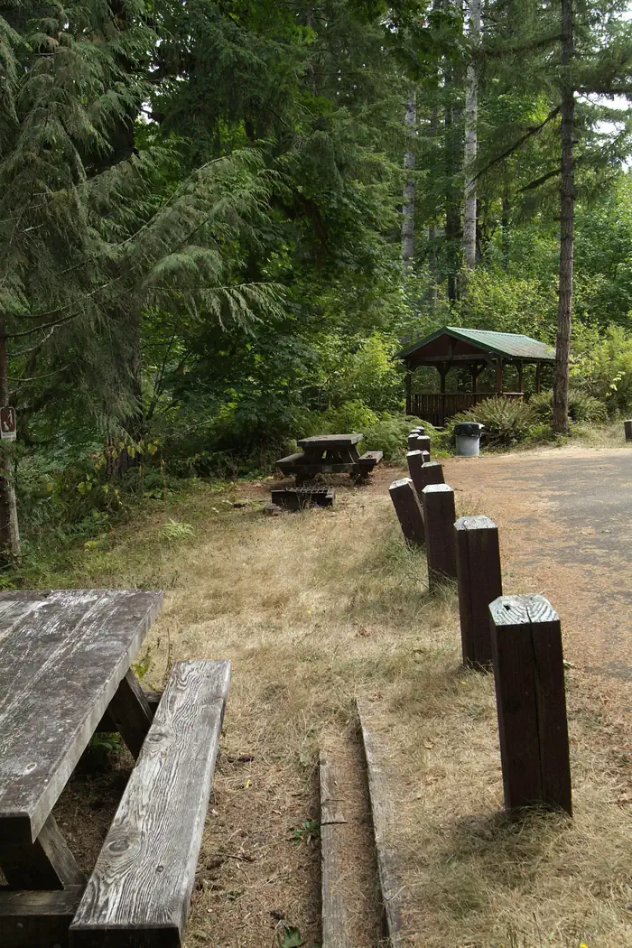 Whittaker Creek Recreation Site — Day Use picnic area and gazebo.