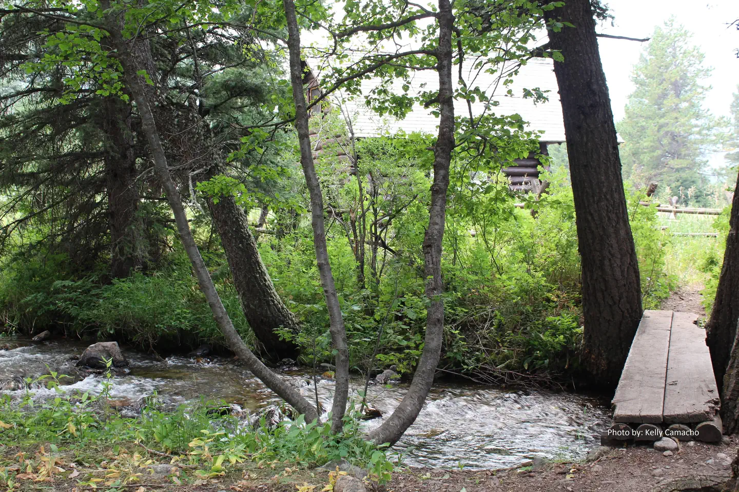 Spanish Creek Cabin — Bridge over creek