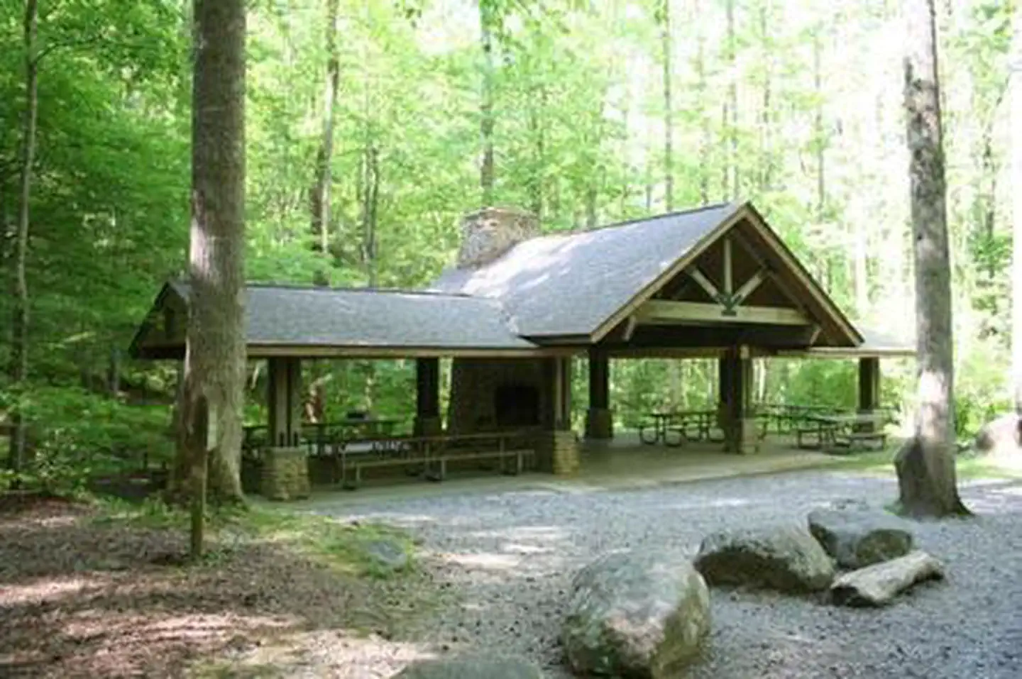 Greenbrier Picnic Pavilion — GREENBRIER PICNIC PAVILION view from parking area