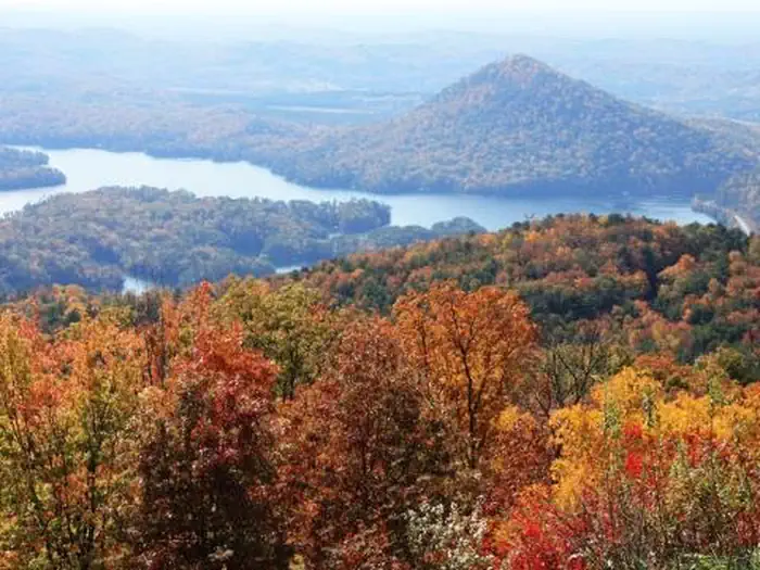 Chilhowee Recreation Area — Fall Color, Chilhowee Overlook