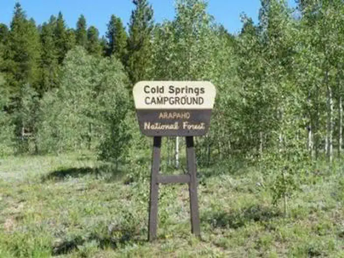 Cold Springs - Arapaho Roosevelt Nf (co) — Cold Springs entry sign