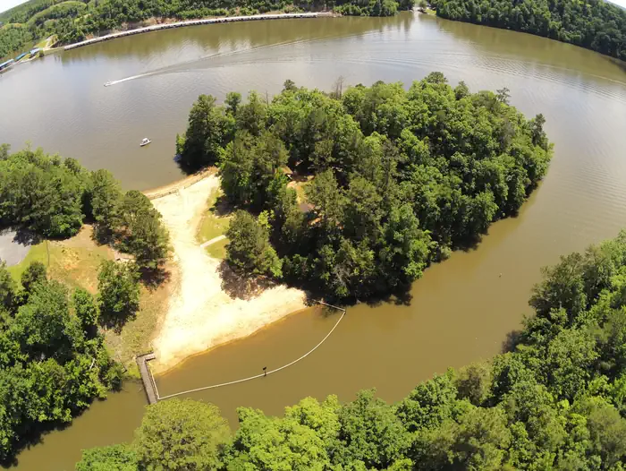 Deerlick Creek — Deerlick Beach Aerial View