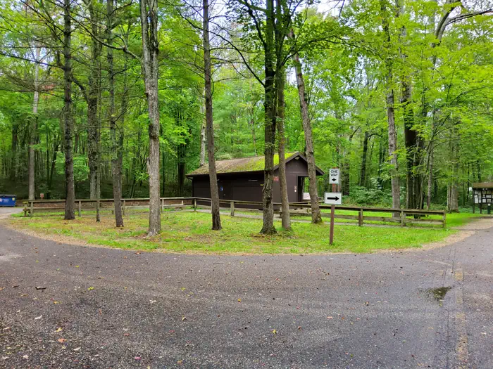 Pines Point Campground — Pines Point Bathroom/trash