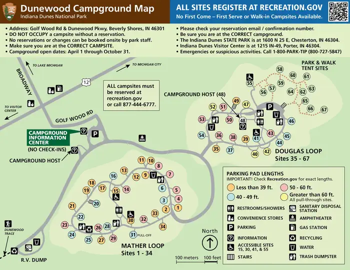 Dunewood Campground — A map of Dunewood Campground