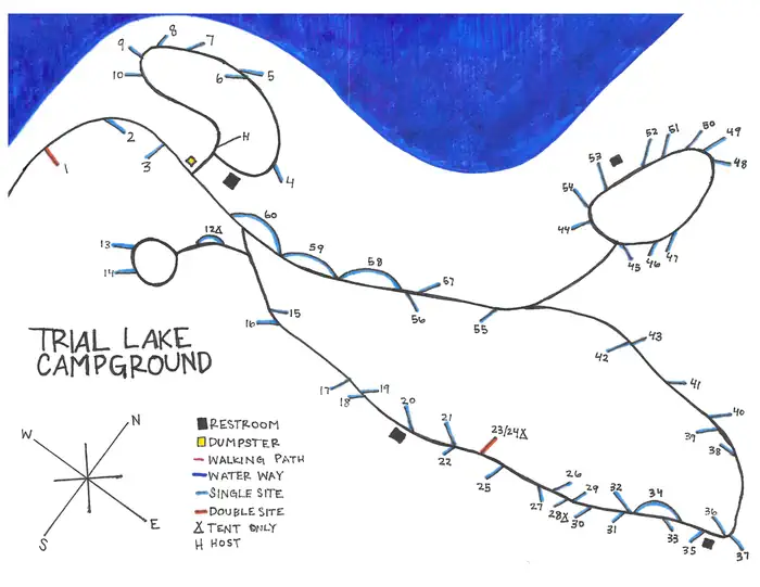 Trial Lake Campground — Campground Map