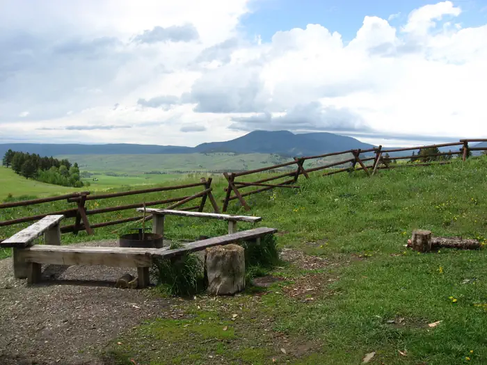 Porcupine Cabin — Fire ring and benches at Porcupine