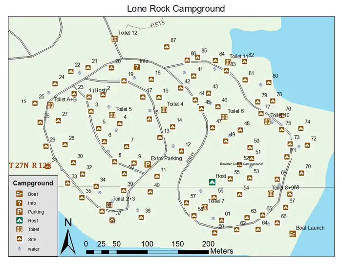 Lone Rock (ca) — Map of Lone Rock Campground
