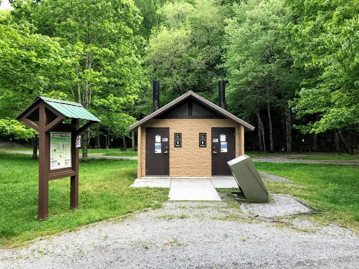 Thunder Rock Campground — Vault toilet in campground