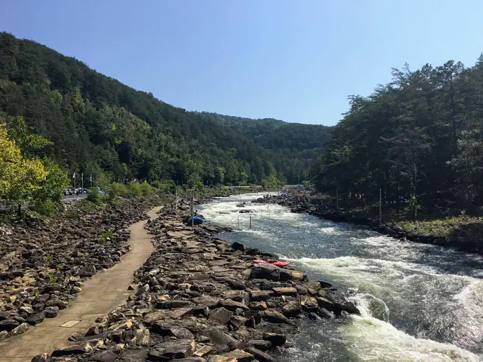 Thunder Rock Campground — Whitewater rafting at the nearby Ocoee Whitewater Center