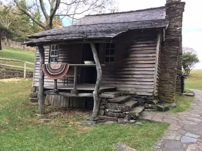 Doughton Park Campground — The historic Brinegar Cabin.