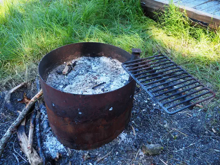 Steamer Bay Cabin — Fire pit at Steamer Bay Cabin