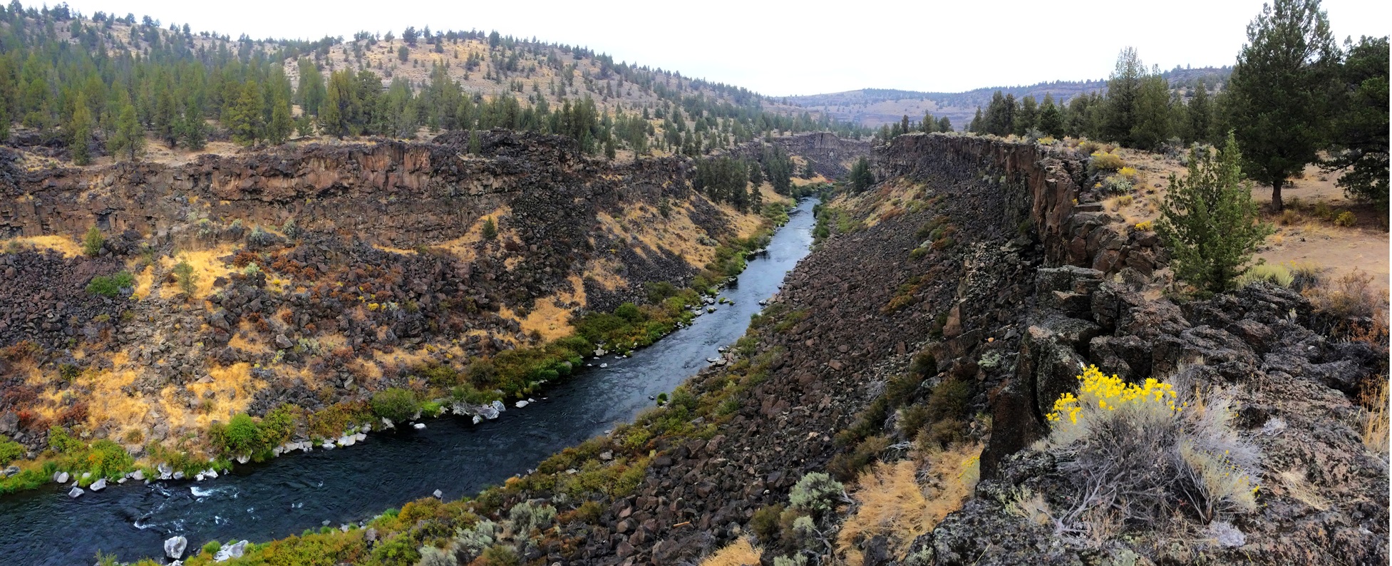Middle Deschutes Wild and Scenic River — Incised basalt canyon of the Middle Deschutes River