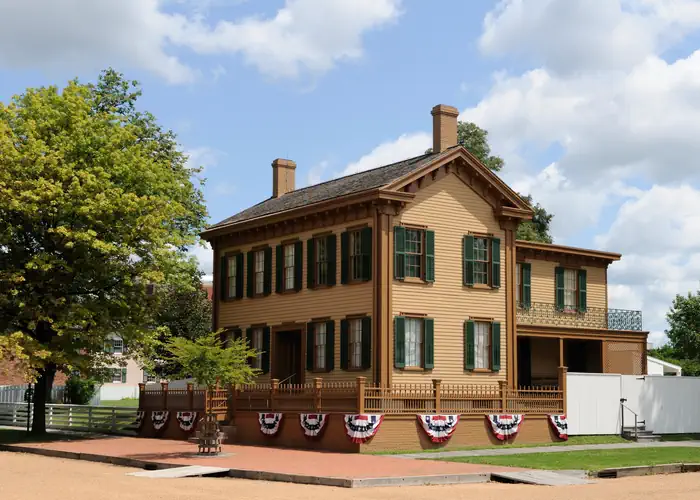 Lincoln Home National Historic Site — Lincoln Home Draped in Bunting