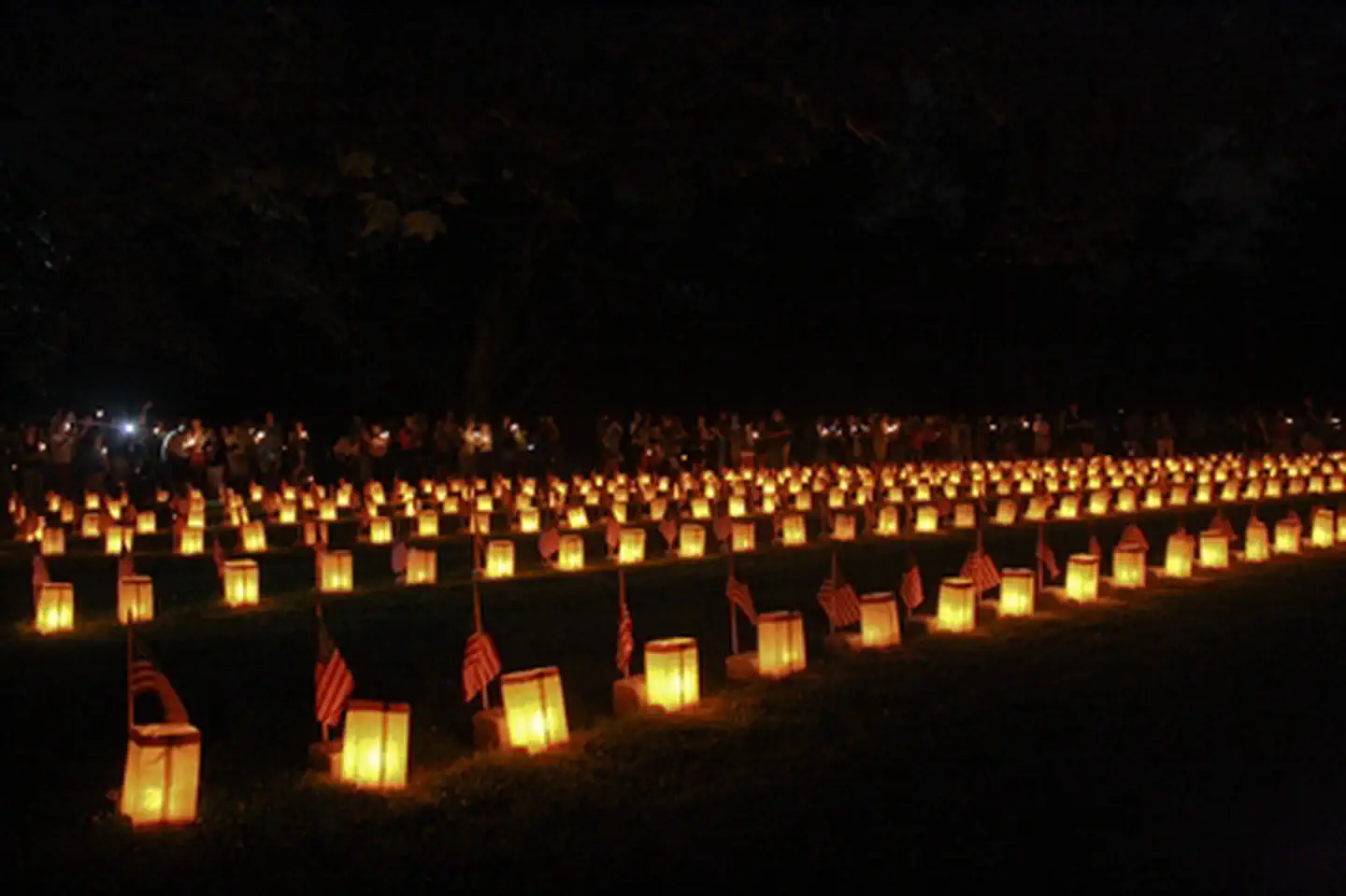 Gettysburg National Military Park — The Soldiers' National Cemetery during special illumination event