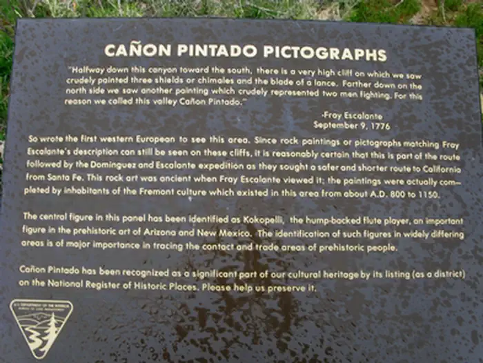 Canyon Pintado National Historic District — Canyon Pintado Pictographs 