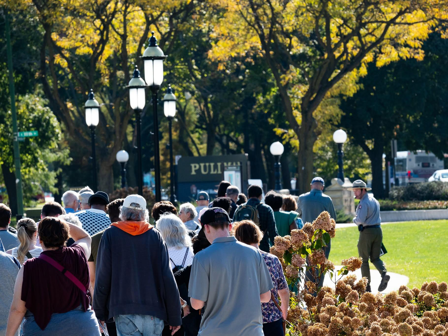 Pullman National Historical Park — A large tour group in Pullman
