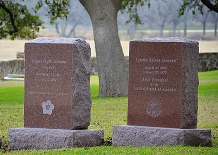 Lyndon B Johnson National Historical Park — Gravestones for Lyndon and Lady Bird Johnson