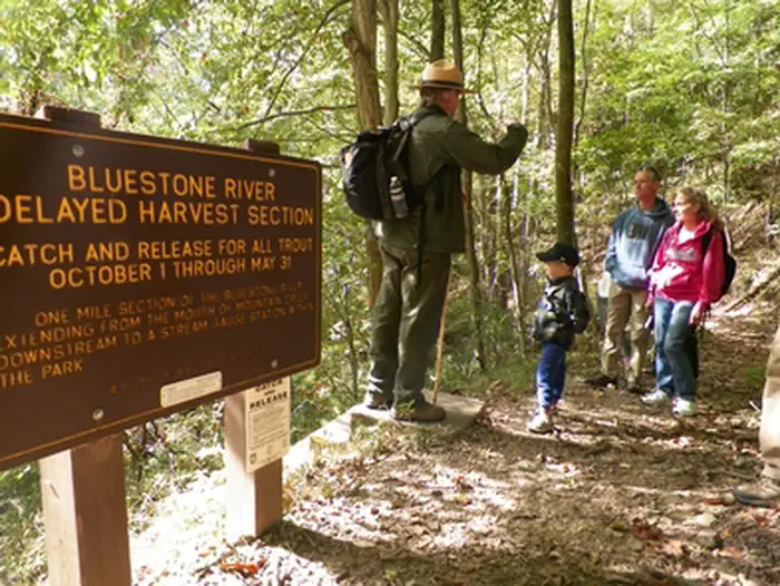Bluestone National Scenic River — Leading a hike