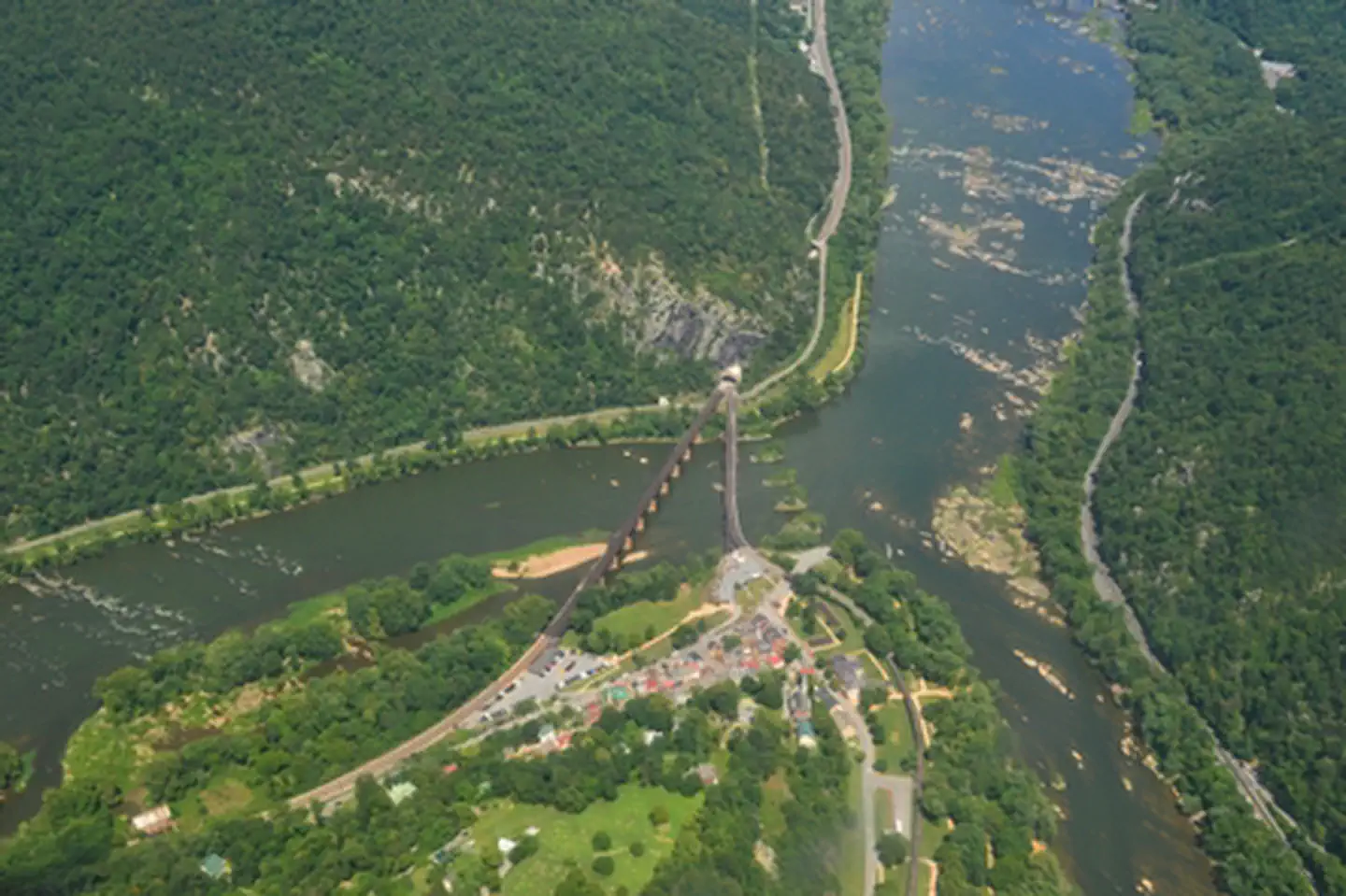 Harpers Ferry National Historical Park — Aerial view of Lower Town Harpers Ferry
