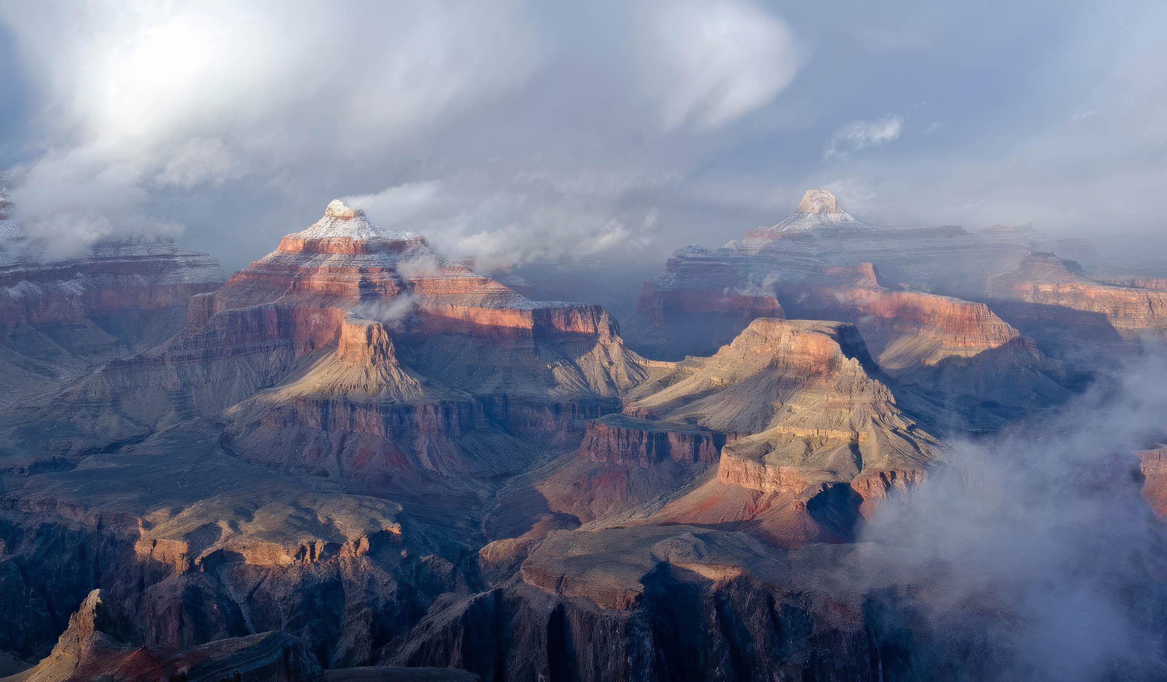 Grand Canyon National Park — Winter clouds above Isis Temple