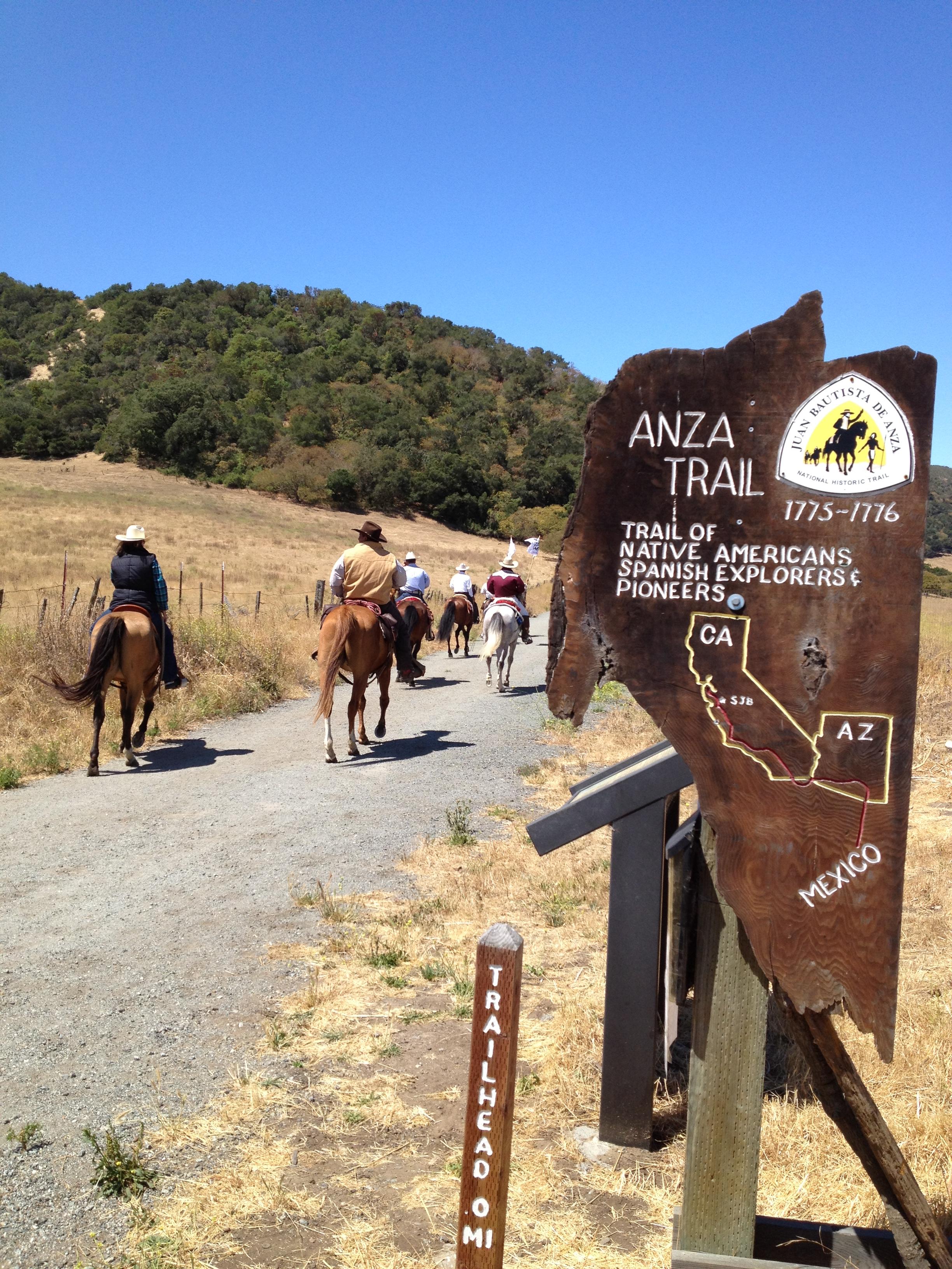 Juan Bautista de Anza National Historic Trail — San Juan Bautista Trailhead with Equestrians