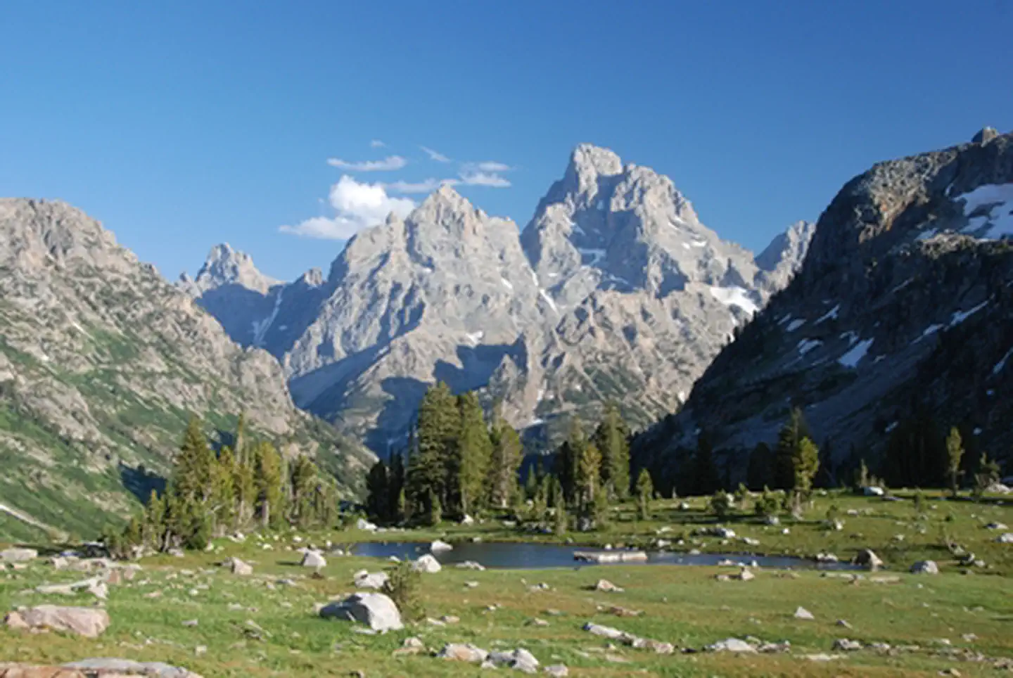 Grand Teton National Park — Lake Solitude with the Cathedral Group