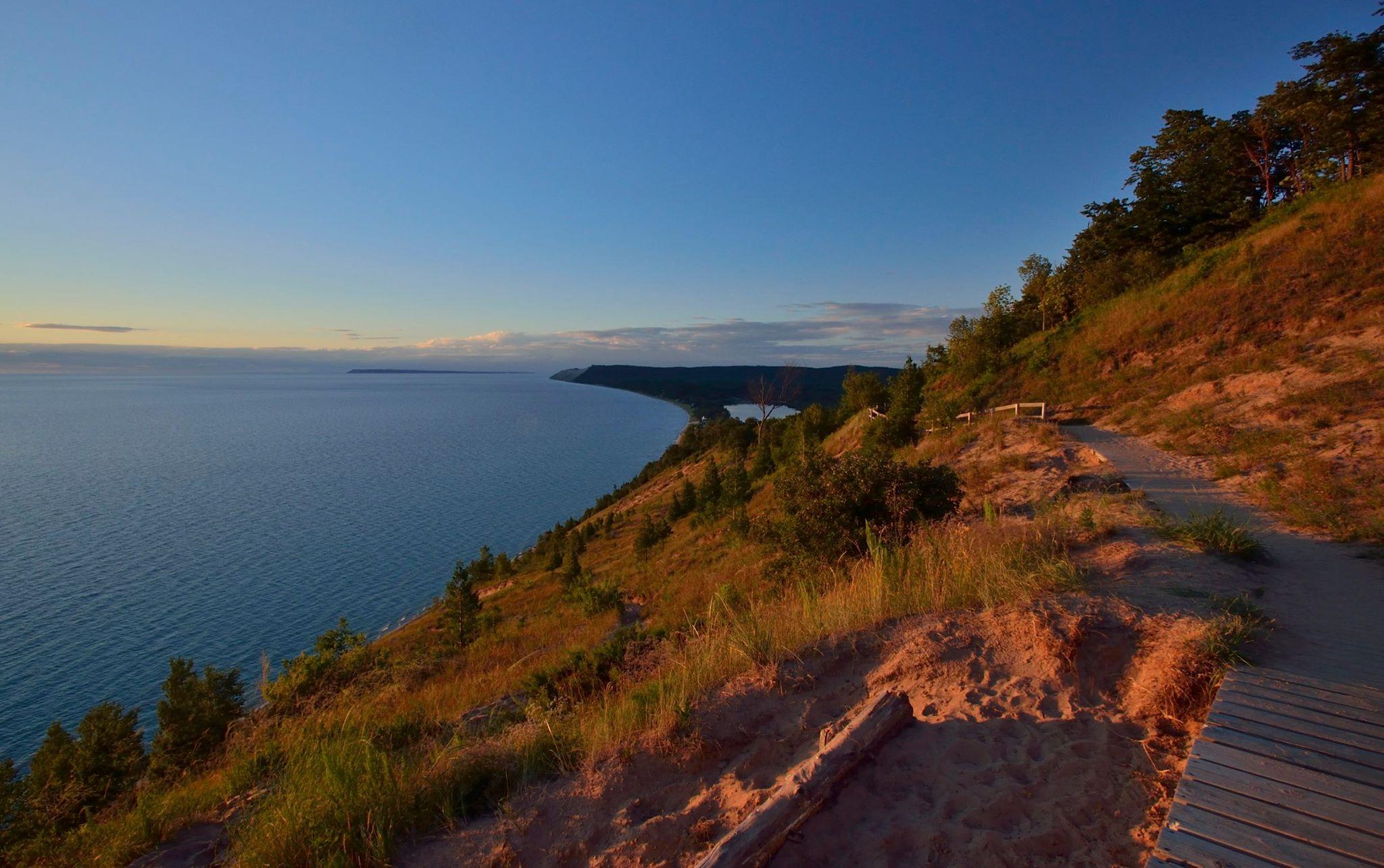 Sleeping Bear Dunes National Lakeshore — Empire Bluffs at Sunset