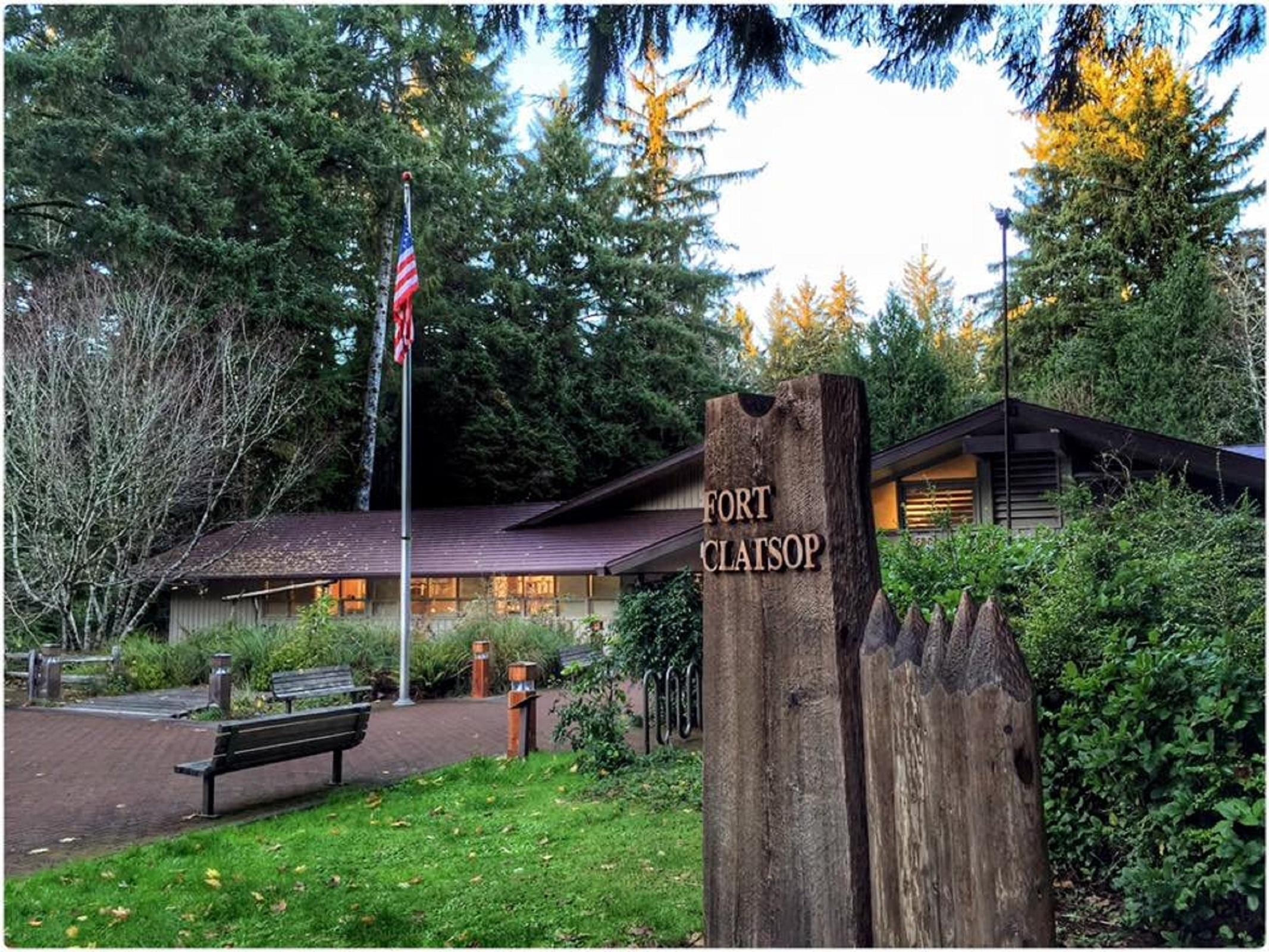 Lewis and Clark National Historical Park — Fort Clatsop Visitor Center and Sign
