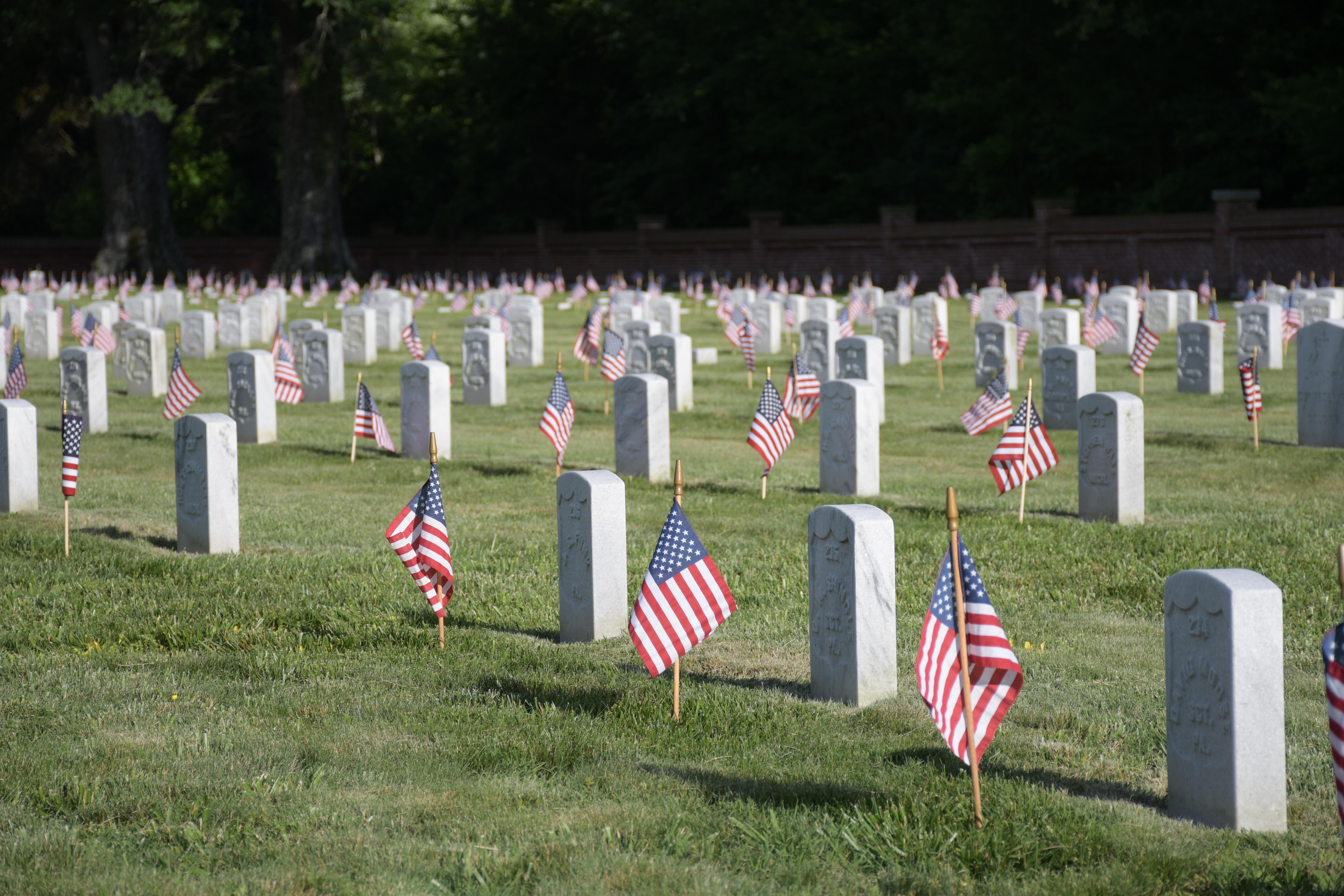 Petersburg National Battlefield — Flags at Poplar Grove National Cemetery 2025