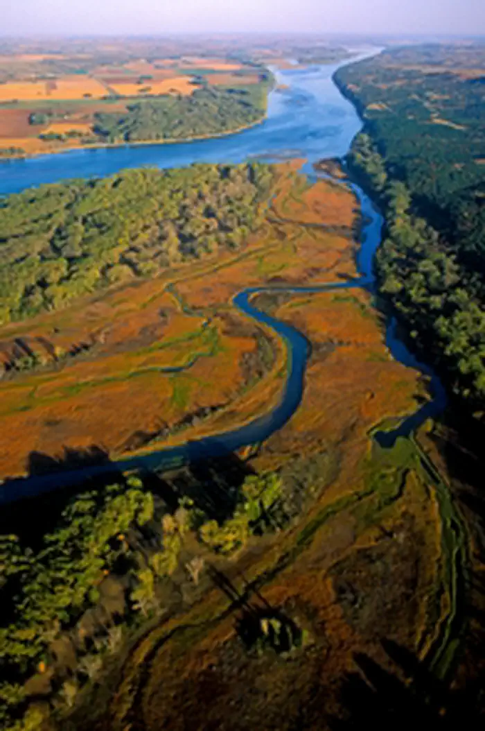 Missouri National Recreational River — Aerial of Missouri River